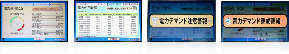 画面イメージ:電力デマンド監視システム